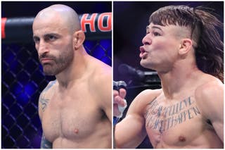 Alexander Volkanovski (left) and Diego Lopes will collide in the headliner of UFC 314